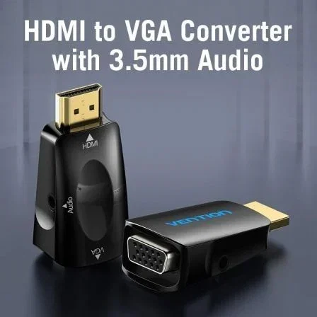 Vention Adaptador HDMI (Macho) a VGA (Hembra) con Audio Jack 3.5mm, Conversor aidb0